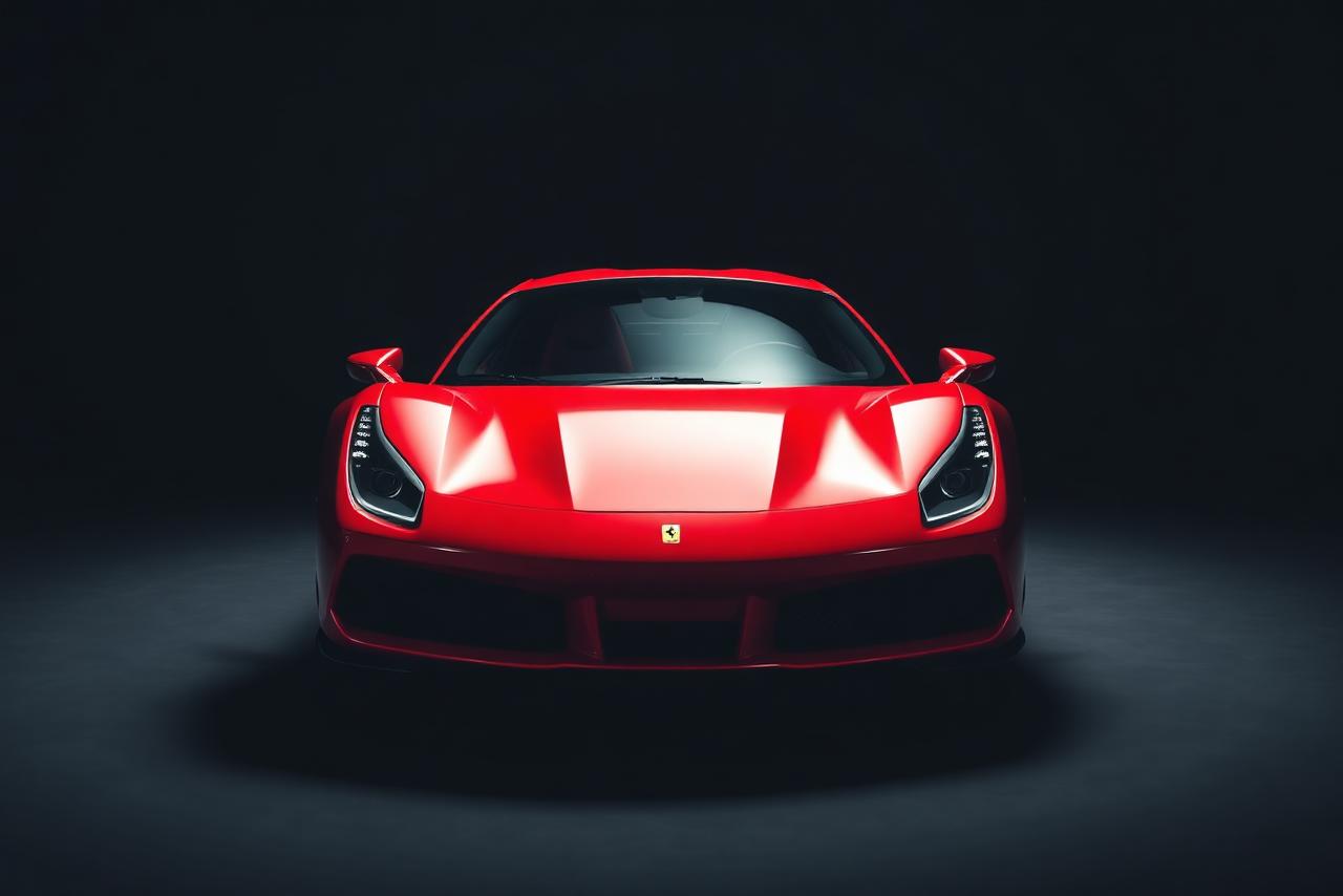Exotic car in Miami at night